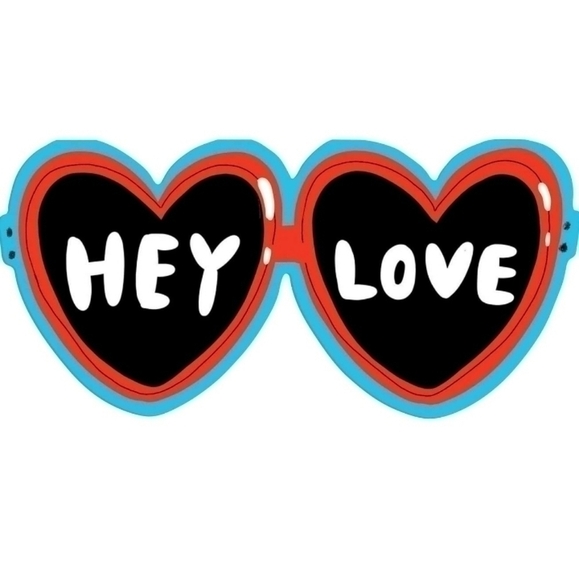 Carolyn Suzuki "Hey Love" 12  Die-Cut Shaped Notecards w/ Stickers NIB - Picture 9 of 10